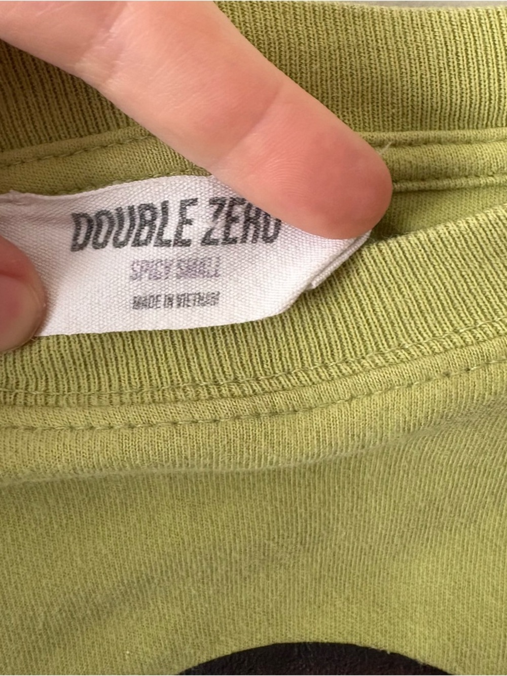 Double Zero Olive Green 8-Ball Crop Tee - Picture 2 of 3